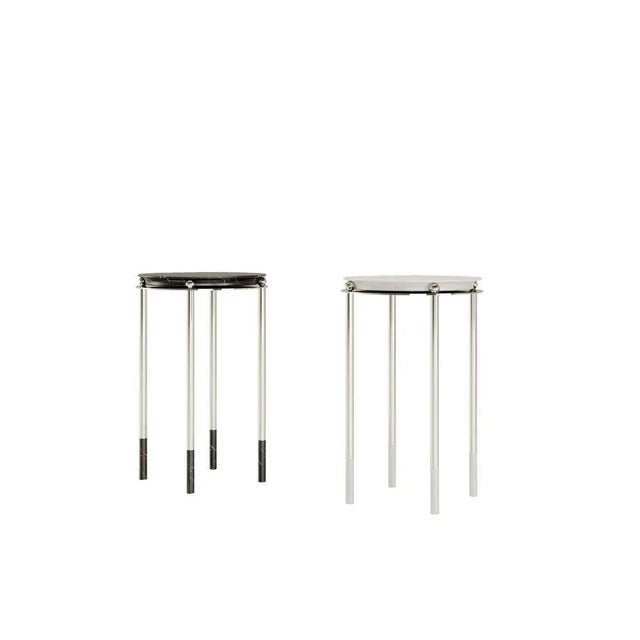 Nero Marquina Marble Saturno Side Table by Andrea Bonini For Sale - Image 6 of 8