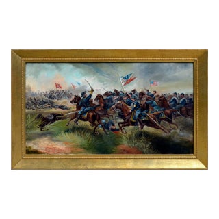 1880s Figurative Sackett's Calvary Charge of the 9th New York Volunteers For Sale