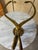 1990s Vintage Heavy Solid Brass Wall Mount Ice Tong Towel Holder For Sale - Image 5 of 11