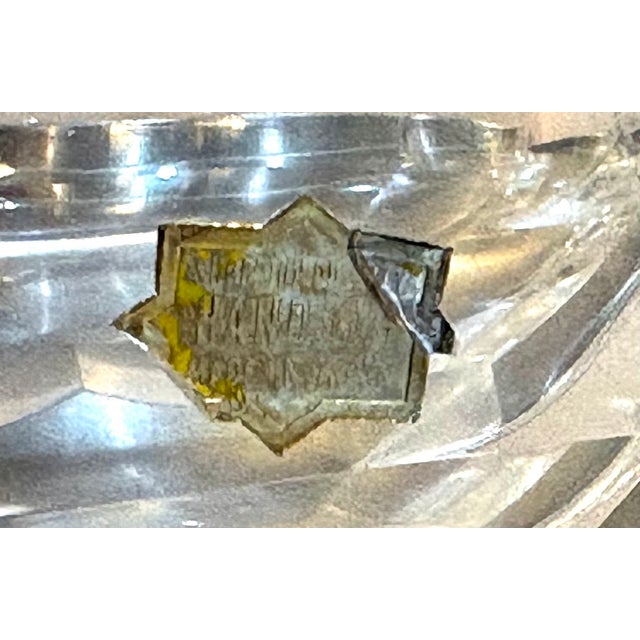 1930s-40s heavy leaded cut crystal gemstone box. Excellent condition.