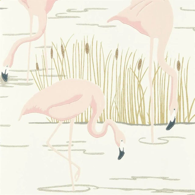 Harlequin Salinas Wallpaper in Champagne/Rose/Gold For Sale