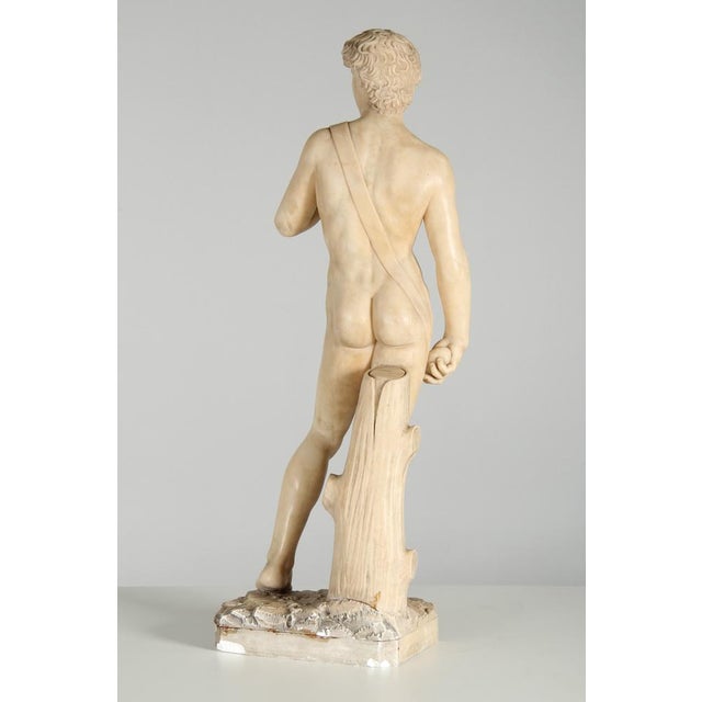 Cream Alabaster Figure of David For Sale - Image 8 of 13