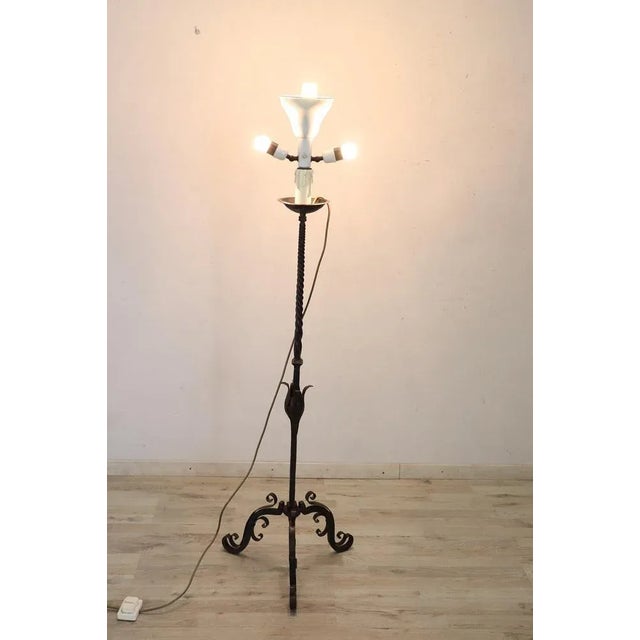 Antique Candelabra in Forged Iron, 1650s For Sale - Image 11 of 13