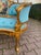 1970 French Louis XVI Gold Beech Velvet Settee - 1 Pc For Sale - Image 12 of 15