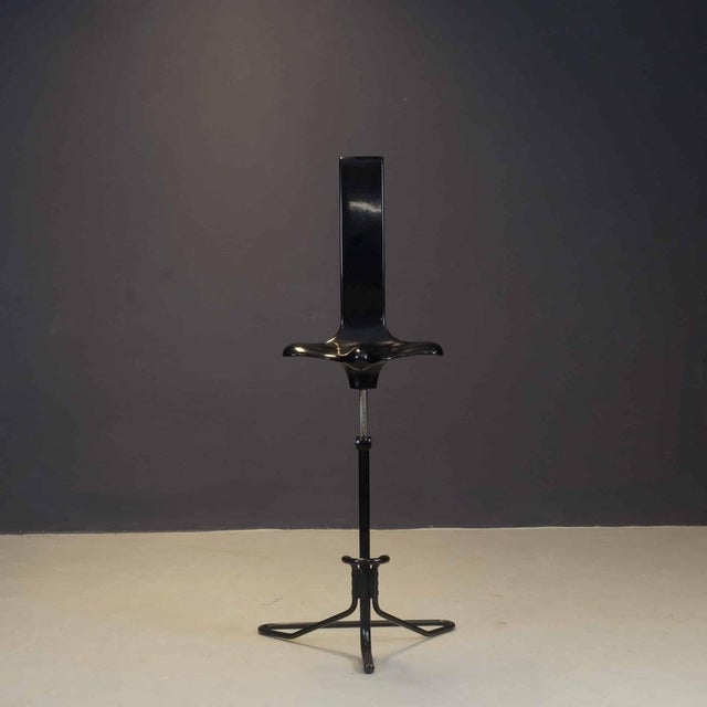 Appoggio adjustable stool by Claudio Salocchi for Sormani. Measurements; Width: 56 cm / 22.05 inch Depth: 53 cm / 20.87...