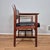 1960s Mid Century Modern Gunlocke Style Sculpted Walnut & Channeled Naughahyde Lounge Arm Chair For Sale - Image 10 of 12
