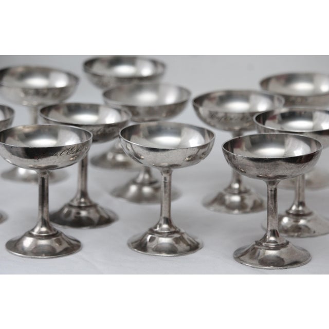 Silver Ice Cream Bowls, 1970s, Set of 11 For Sale - Image 15 of 18