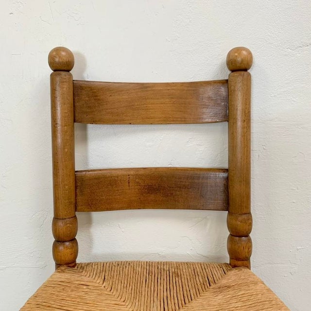 Vintage French Decorative Wood Chairs, 1940, Set of 2 For Sale - Image 9 of 16