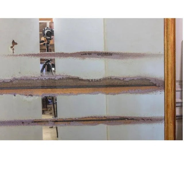 French 19th Century Massive Louis XVI Gilt Mirror For Sale - Image 10 of 11