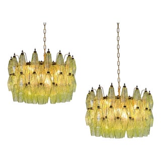 Vintage Murano Glass Chandeliers, 1990 For Sale