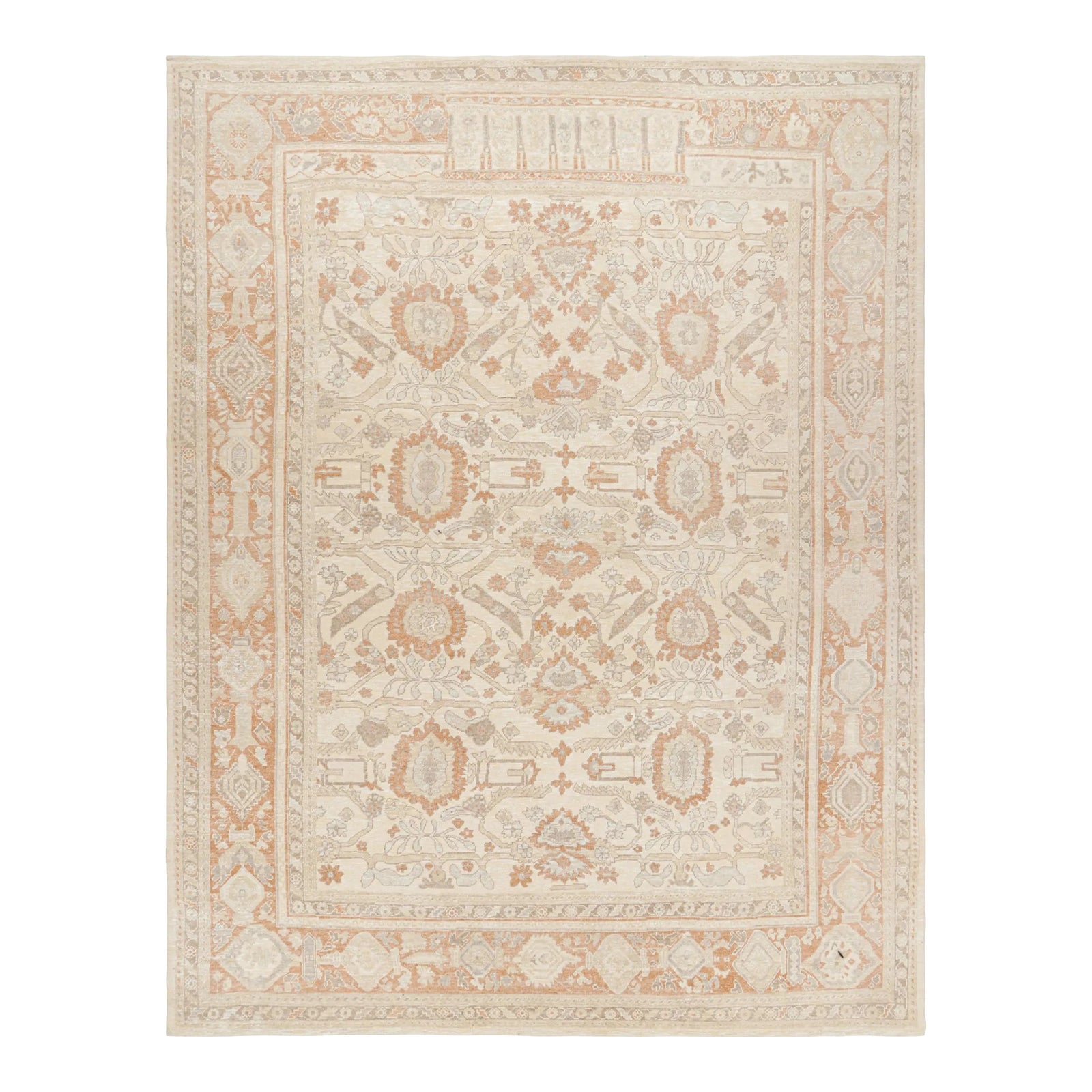 Rug & Kilim’s Oversized Oushak Style Rug in Beige, Rust, and Cream ...