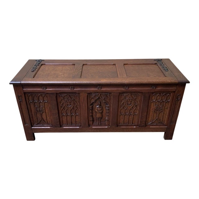 Vintage Neo-Gothic Chest, 1930s For Sale