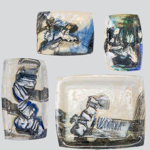 Blue Ceramic Plate from Jeppe Hagedorn, Denmark, 1960s For Sale - Image 6 of 11