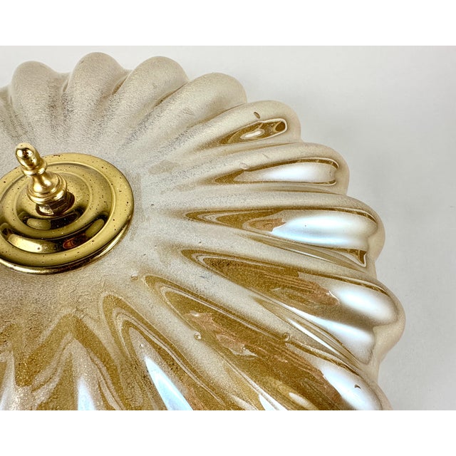 1960s Honey Glass Ceiling Flush Mount, Germany, 1960s For Sale - Image 5 of 11