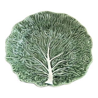 Vintage 1990s Bordallo Pinhiero Majolica Cabbage Bowl For Sale