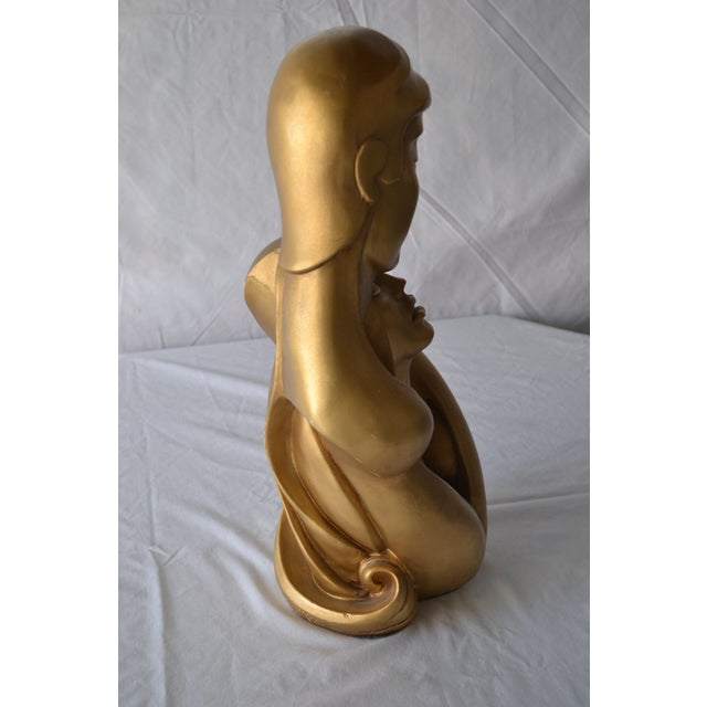 1960's Gold Embraced Man & Woman Sculpture Chairish