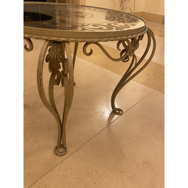 Iron Table and Mirror, 1940 For Sale - Image 3 of 6