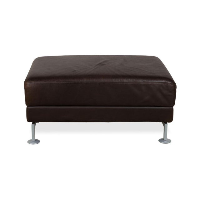 Moule Leather Stool in Brown by Brühl For Sale - Image 9 of 11