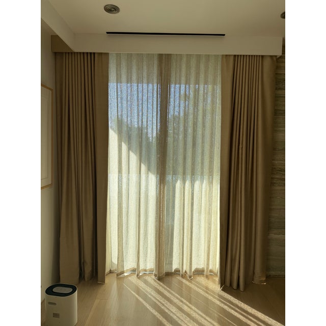Jake Arnold Designed Ripple Fold Silk Drapes - Set of 4 For Sale - Image 9 of 9