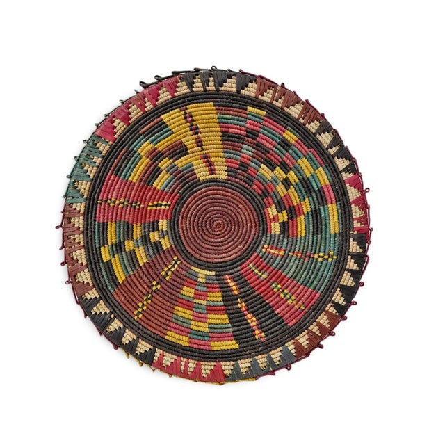 Textile Vintage Gombe Basket Plate For Sale - Image 7 of 13