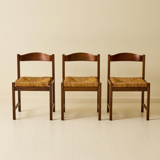 Mid-Century Modern Giovanni Michelucci "Torbecchia" Series Dining Chairs by Poltronova, Set of 6, 1960s For Sale - Image 3 of 7