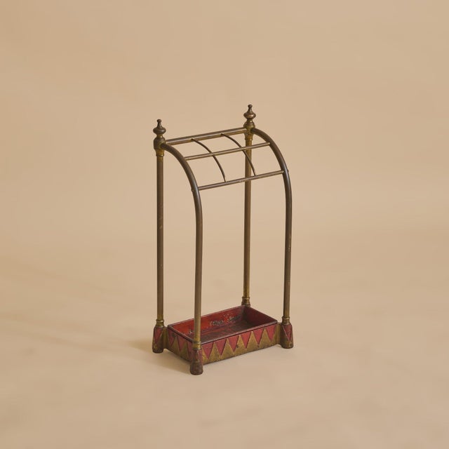 19th Century 19th Century English Brass Umbrella Stand For Sale - Image 5 of 12