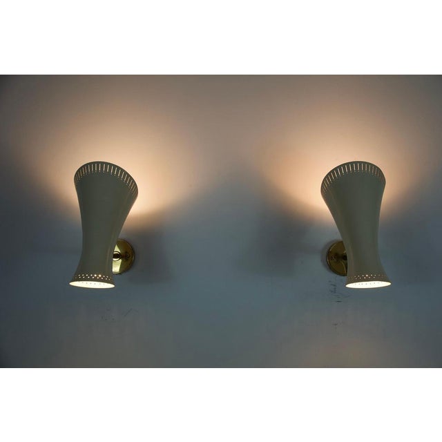 Mid-Century Modern Brass Diabolo Wall Lamps, Germany, 1950s, Set of 2 For Sale - Image 3 of 18