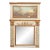 Italian Neoclassical Style Partial Gilt Large Trumeau Mirror For Sale