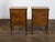 Wood Pair of Italian Neoclassical 1800s Walnut Bedside Tables with Marquetry Décor For Sale - Image 7 of 12