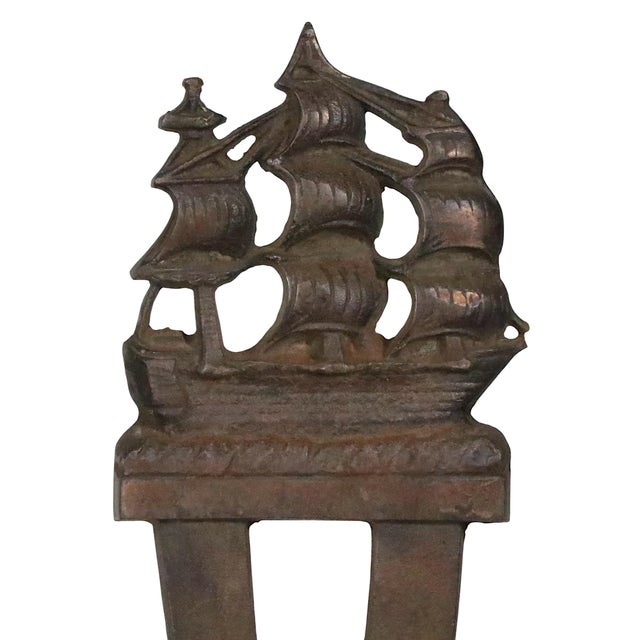 Pr. Vintage Clipper Ship Andirons For Sale - Image 12 of 15