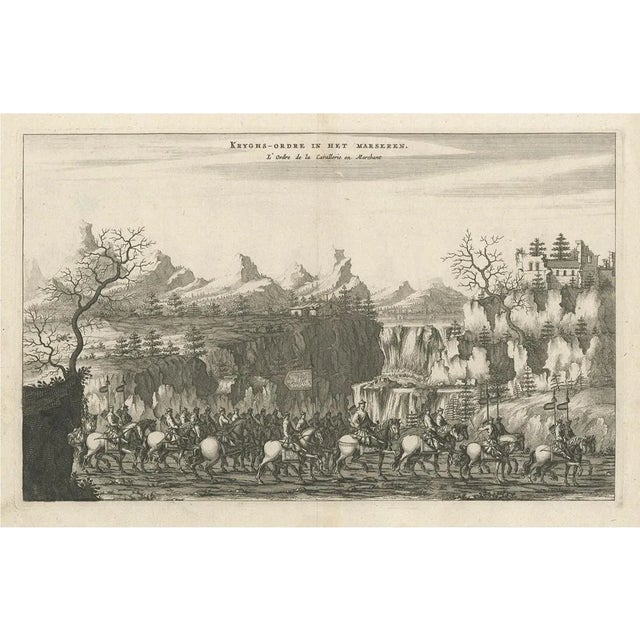 Depicting the Cavalry Marching in China, 1665, Paper For Sale