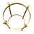 Art Deco Vintage Hollywood Regency Brass Swan Head Side Table With Thick Hexagonal Shaped Beveled Glass Top For Sale - Image 3 of 7