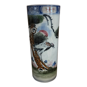 Late 19th Century Hand Painted Bird Vase