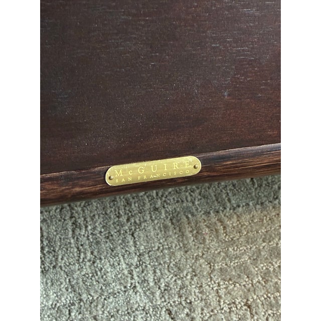 Coffee Late 20th Century Barbara Barry for McGuire Rattan California King Bed Frame For Sale - Image 8 of 9