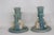 Roseville Pottery Clematis Ceil Blue Candlestick Holders 1159 a Pair 4687b For Sale In Miami - Image 6 of 15