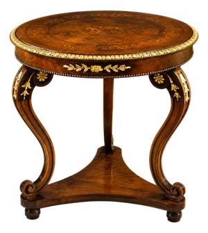 Hand-Carved Italian Walnut Burl Side Table