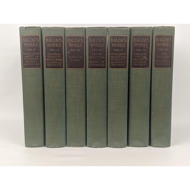 A handsome complete seven-volume set of Balzac’s Works by Honoré de Balzac, published in New York by The Century Co. in...