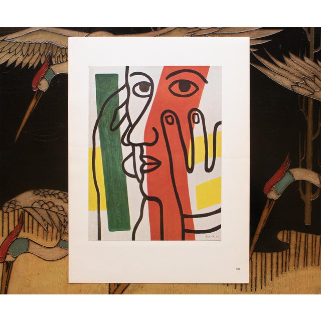 1950s 1950 After Fernand Léger "Portrait of Paul Eluard", First German Edition Period Offset Lithograph For Sale - Image 5 of 9