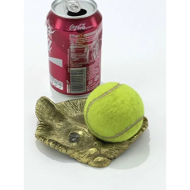 Mid-Century Modern Mid-Century Brass Cat Ashtray, 1950s For Sale - Image 3 of 7