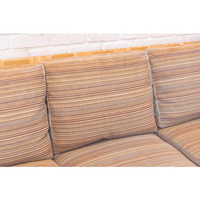 John Hutton Rare Vintage John Hutton for Donghia Block Island Woven Rattan Sofa For Sale - Image 4 of 11