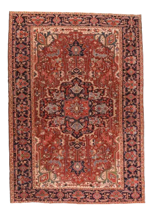 Antique Red Heriz Persian Area Rug