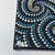 Abstract Original Signed Dot Mandala Painting Handpainted Acrylic Canvas Blue Swirl Art For Sale - Image 3 of 6