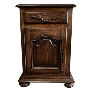 Vintage French Oak Cabinet With Drawer For Sale