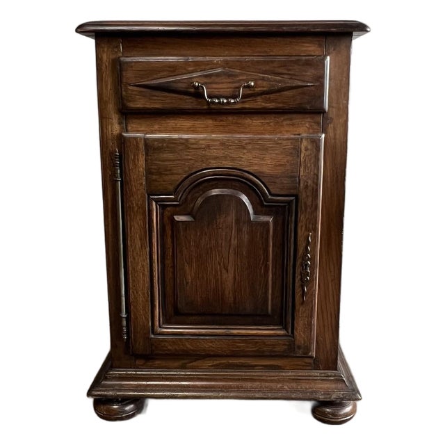 Vintage French Oak Cabinet With Drawer For Sale
