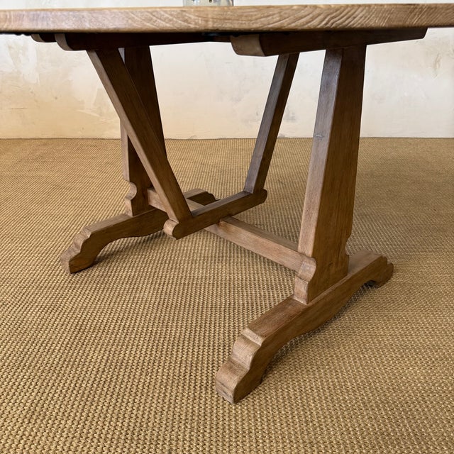 Lyon Reclaimed European Pine Oval Dining Table or Center Table in Natural For Sale - Image 13 of 14