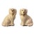Vintage Late 20th Century Pair Ceramic Staffordshire Style Spaniel Dog Figurines For Sale