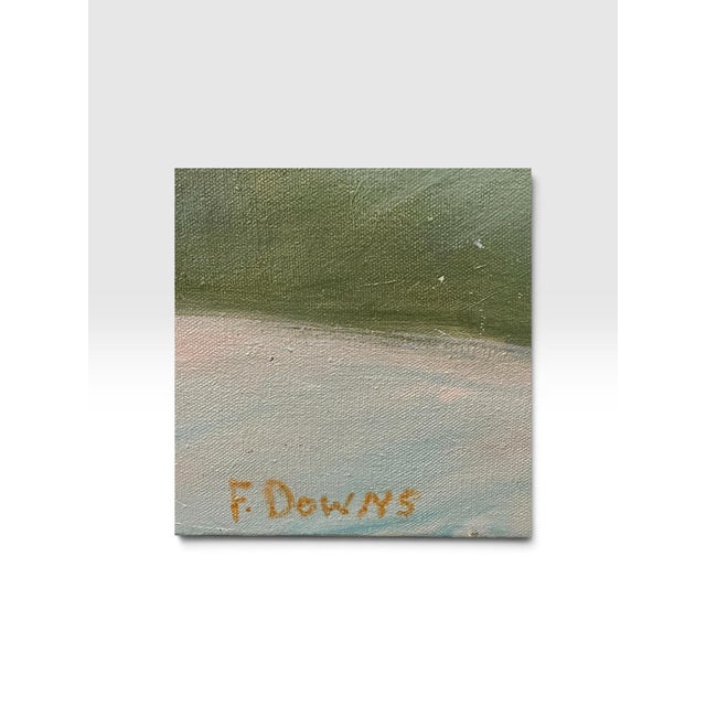 Yellow 1980s Francis “Duke” Downs Palm Beach Yellow Chrysanthemum Floral Still Life Original Oil on Canvas, 30” For Sale - Image 8 of 9