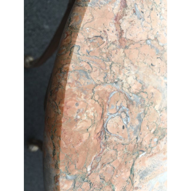 19th Century Hand Carved Louis the 15th Style Marble Top Side Table. For Sale In Philadelphia - Image 6 of 13