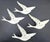 Early 21st Century MacKenzie Childs Sterling Check Gray Swallowtail Bird Wall Decor Resin Set of 4 For Sale - Image 5 of 9