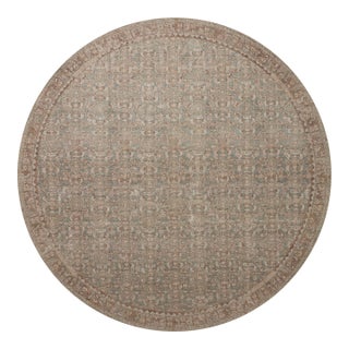 Angela Rose x Loloi Aubrey Rug Sage / Bark 7'-6" x 7'-6" Round Area Rug For Sale